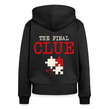 The Last Clue – Crime Dinner Puzzle "Tatort" - Women's Premium Organic Zip Hoodie - black - Back - Julia (174cm)