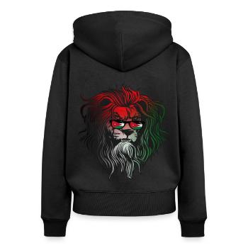 Jordanie - Sweat à capuche zippé Premium bio Femme - noir - Dos - Julia (174cm)