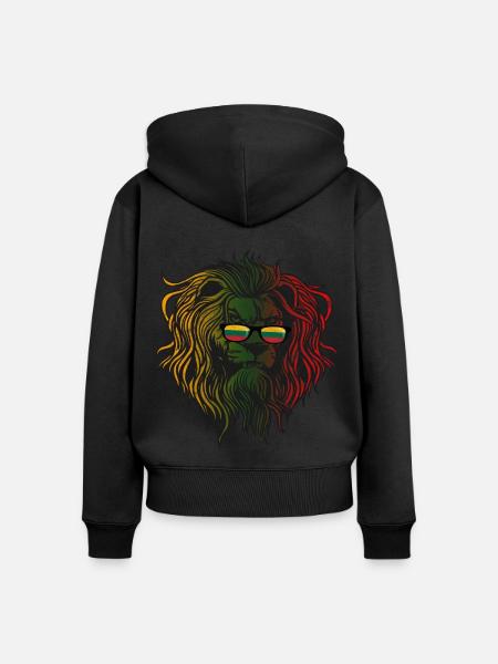 Litauen - Frauen Premium Bio Zip Hoodie - Schwarz