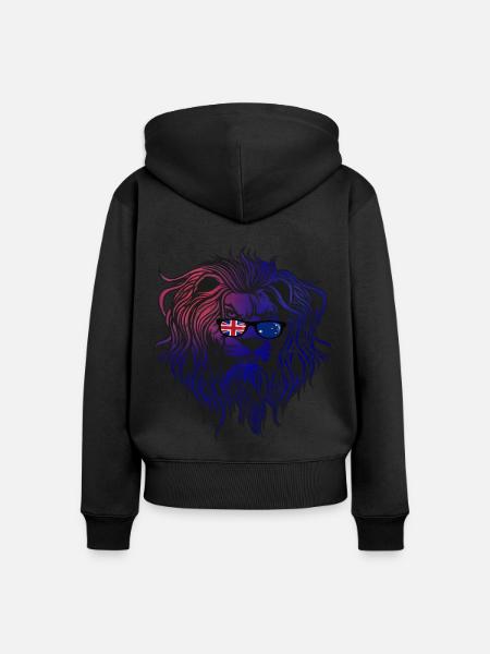 Australien - Frauen Premium Bio Zip Hoodie - Schwarz