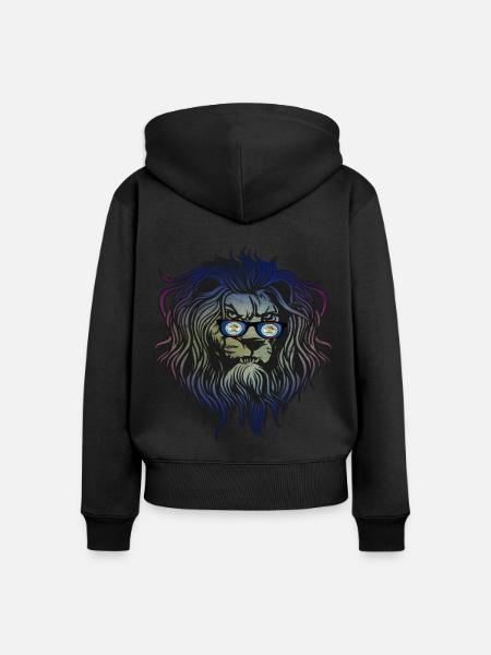 Belize - Frauen Premium Bio Zip Hoodie - Schwarz