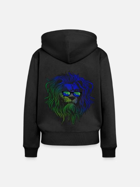 Weihnachtsinsel - Frauen Premium Bio Zip Hoodie - Schwarz