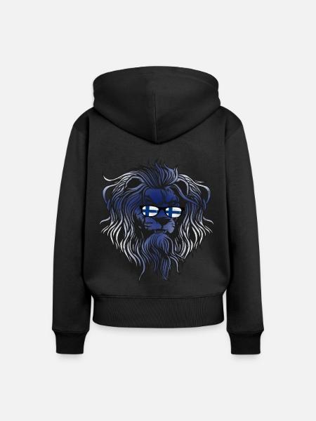 Finnland - Frauen Premium Bio Zip Hoodie - Schwarz