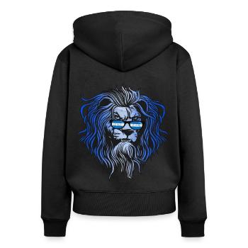 Honduras - Frauen Premium Bio Zip Hoodie - Schwarz - Hinten - Julia (174cm)