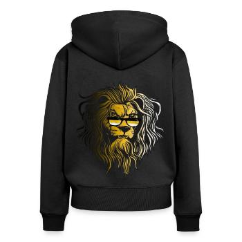 Empire russe - Sweat à capuche zippé Premium bio Femme - noir - Dos - Julia (174cm)