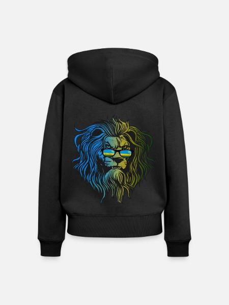 Ruanda - Frauen Premium Bio Zip Hoodie - Schwarz