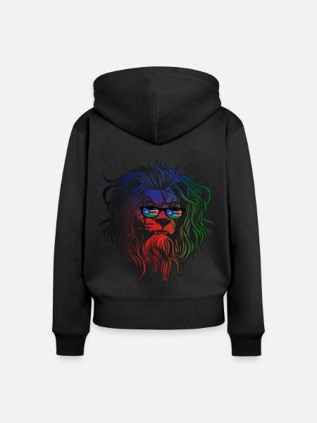 Südsudan - Frauen Premium Bio Zip Hoodie - Schwarz