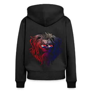 Sint Maarten - Sweat à capuche zippé Premium bio Femme - noir - Dos - Julia (174cm)