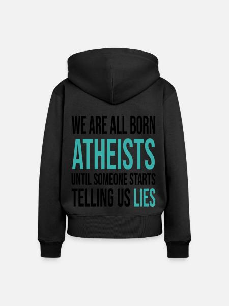 Atheismus Wissenschaft - Frauen Premium Bio Zip Hoodie - Schwarz