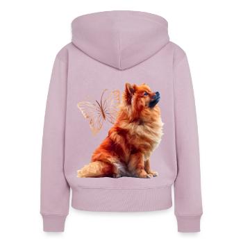 ChowChow (en anglais seulement) - Sweat à capuche zippé Premium bio Femme - rose poudré - Dos - Julia (174cm)