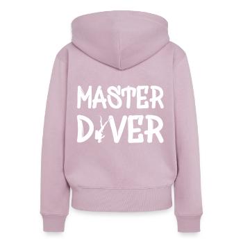 Master Diver - Frauen Premium Bio Zip Hoodie - Altrosa - Hinten - Julia (174cm)