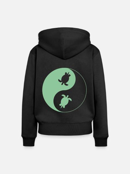 Schildkröten, Schildkröte, Turtle, Turtles - Frauen Premium Bio Zip Hoodie - Schwarz