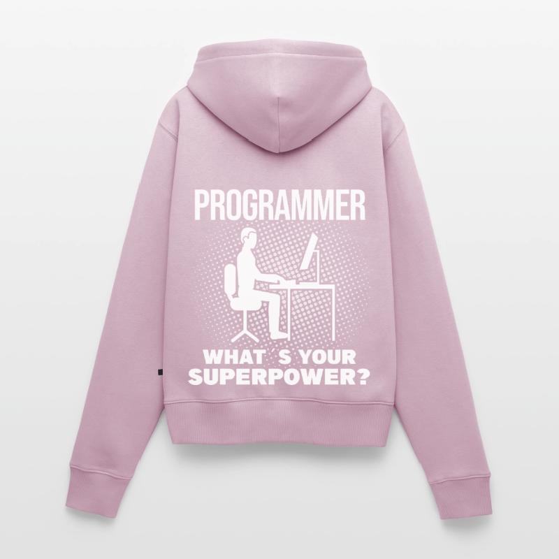 Programmierer Entwickler Programmierer Programmieren IT Computer Frauen Premium Bio Zip Hoodie