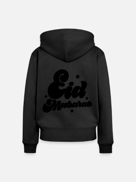 Eid Mubarak - Frauen Premium Bio Zip Hoodie - Schwarz