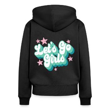 Let's Go Girls Hen Night Braut Junggesellenabschied - Frauen Premium Bio Zip Hoodie - Schwarz - Hinten - Julia (174cm)