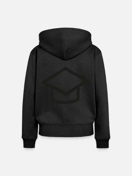 Graduation Hut - Frauen Premium Bio Zip Hoodie - Schwarz