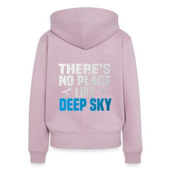 astronomy deep sky - Women's Premium Organic Zip Hoodie - dusky pink - Back - Julia (174cm)
