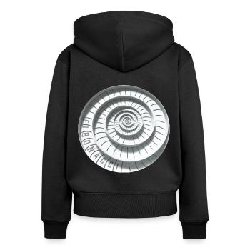 fibonacci abstract - Women's Premium Organic Zip Hoodie - black - Back - Julia (174cm)