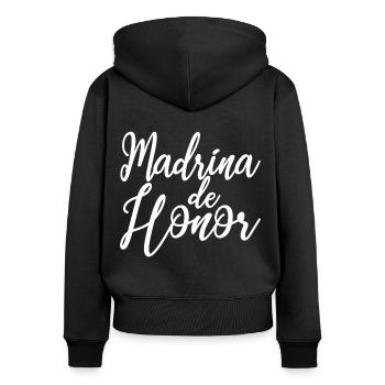 Madrina de Honor Bridesmaid Wedding Team Bride - Women's Premium Organic Zip Hoodie - black - Back - Julia (174cm)