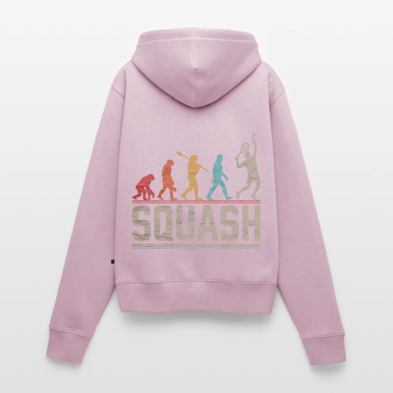 Squash Evolution - Squash Player Evolution Frauen Premium Bio Zip Hoodie