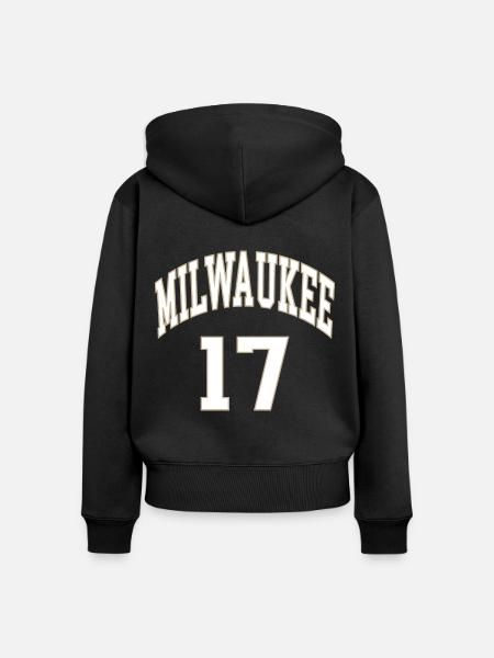 Milwaukee 17 - Frauen Premium Bio Zip Hoodie - Schwarz