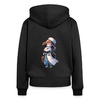 A Doctor Mom Getting Back Home From Work - Women's Premium Organic Zip Hoodie - black - Back - Julia (174cm)