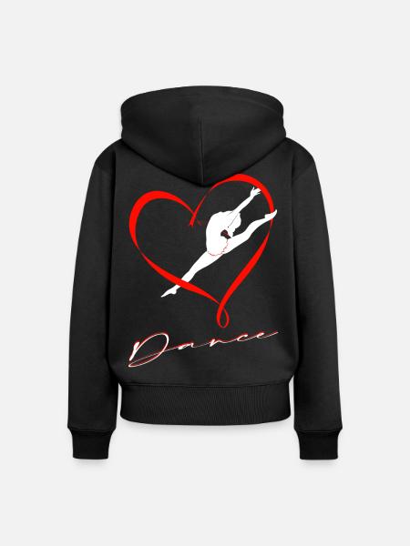 Dance - Frauen Premium Bio Zip Hoodie - Schwarz