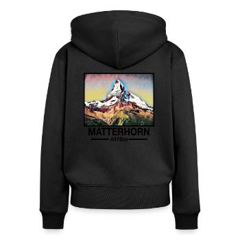 Matterhorn - Women's Premium Organic Zip Hoodie - black - Back - Julia (174cm)