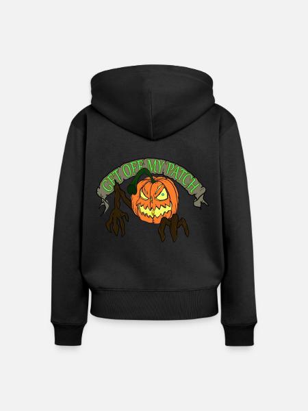 Kürbis - Frauen Premium Bio Zip Hoodie - Schwarz