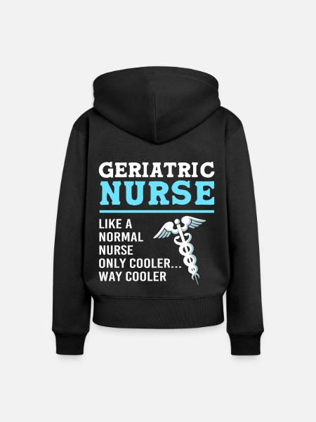 Altenheim Altenpflegerin Krankenpfleger - Frauen Premium Bio Zip Hoodie - Schwarz