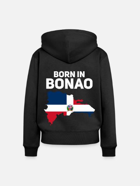 Dominikanische Republik - Frauen Premium Bio Zip Hoodie - Schwarz