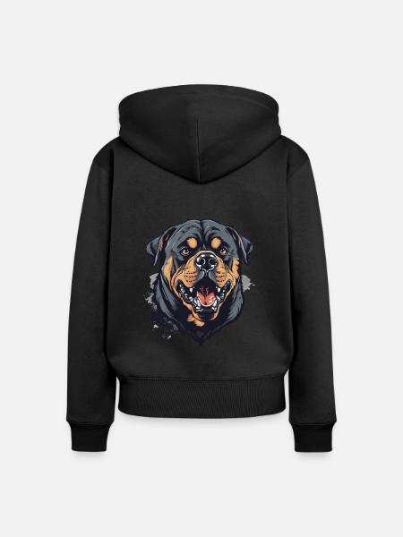 Rottweiler - Frauen Premium Bio Zip Hoodie - Schwarz