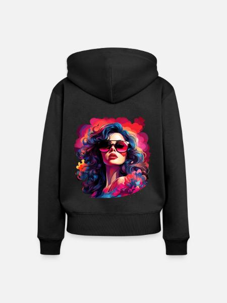 Pinup Girl - Frauen Premium Bio Zip Hoodie - Schwarz