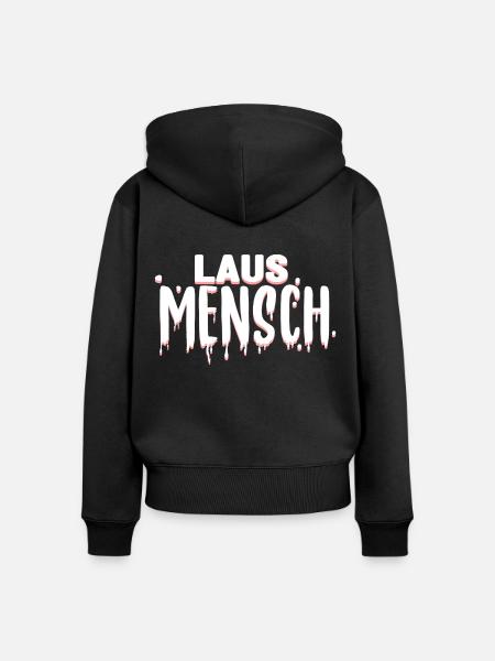Laus Mensch - Frauen Premium Bio Zip Hoodie - Schwarz