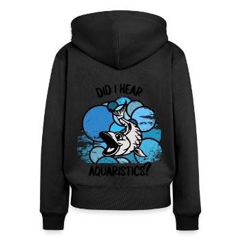 Aquarium Aquarists Fish Ornamental fish Aquaristics - Women's Premium Organic Zip Hoodie - black - Back - Julia (174cm)