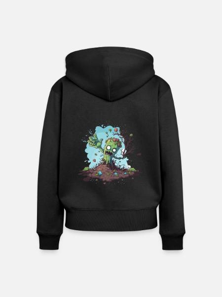 Zombie-Ausbruch - Frauen Premium Bio Zip Hoodie - Schwarz