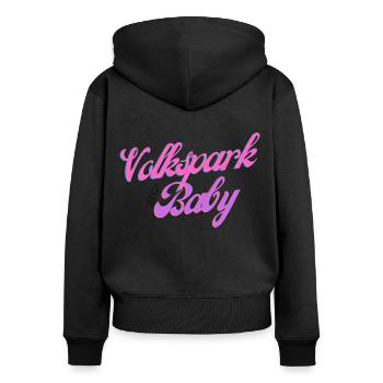 Volkspark Baby 1887 Mädchen - Frauen Premium Bio Zip Hoodie - Schwarz - Hinten - Julia (174cm)