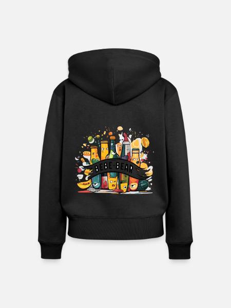 Bürsten & Gebräue - Frauen Premium Bio Zip Hoodie - Schwarz