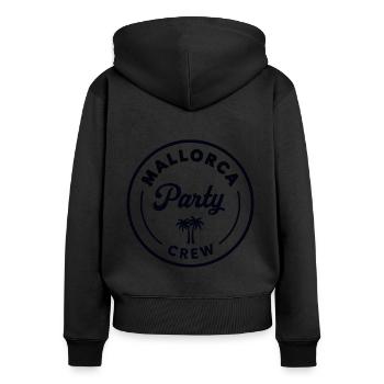 Mallorca Party Crew Sommer, Sonne & Partyfeeling - Frauen Premium Bio Zip Hoodie - Schwarz - Hinten - Julia (174cm)