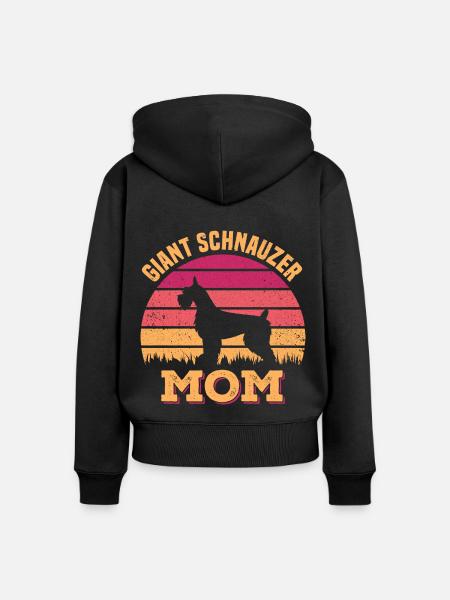 Schnauzer - Frauen Premium Bio Zip Hoodie - Schwarz