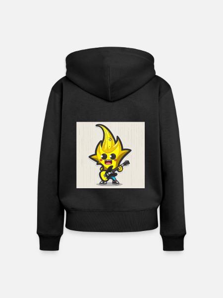 Banana Stealth - Frauen Premium Bio Zip Hoodie - Schwarz