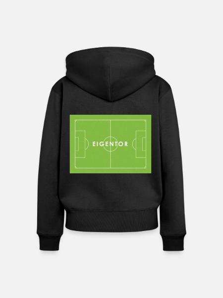 EIGENTOR Fußball Statement - Frauen Premium Bio Zip Hoodie - Schwarz