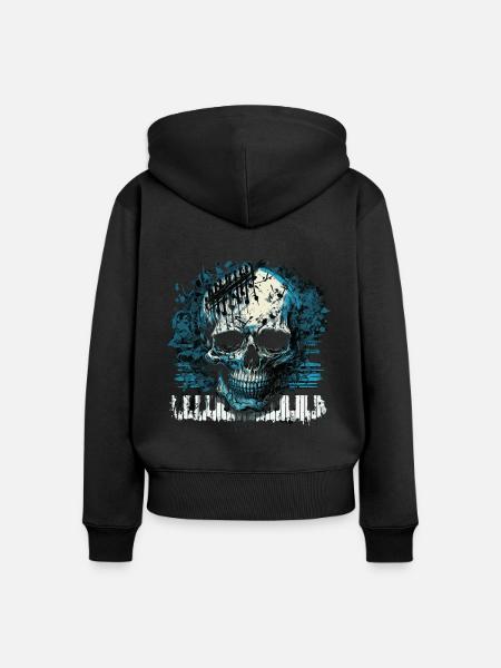 Horrorklavier - Frauen Premium Bio Zip Hoodie - Schwarz