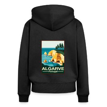 Algarve Portugal - Women's Premium Organic Zip Hoodie - black - Back - Julia (174cm)