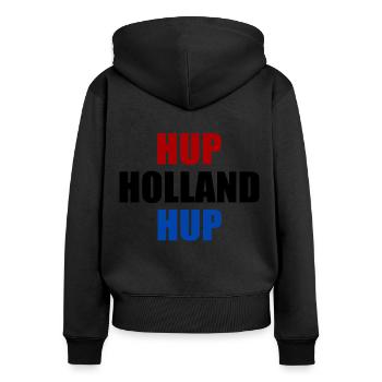 Hup holland hup - Sweat à capuche zippé Premium bio Femme - noir - Dos - Julia (174cm)