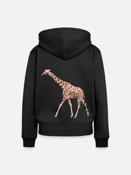 Giraffe - Frauen Premium Bio Zip Hoodie - Schwarz