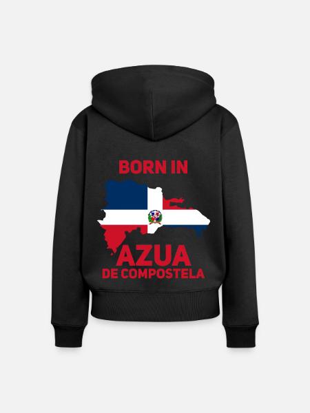 Dominikanische Republik - Frauen Premium Bio Zip Hoodie - Schwarz