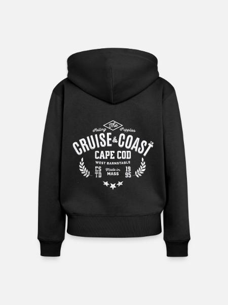 Kreuzfahrtküste Cape Cod - Frauen Premium Bio Zip Hoodie - Schwarz