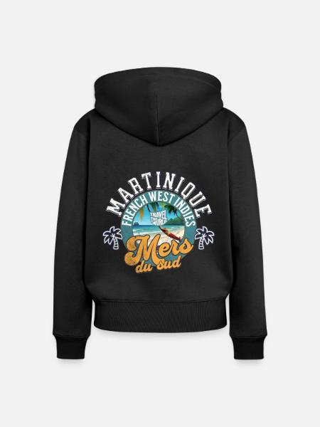 Südsee Martinique - Frauen Premium Bio Zip Hoodie - Schwarz