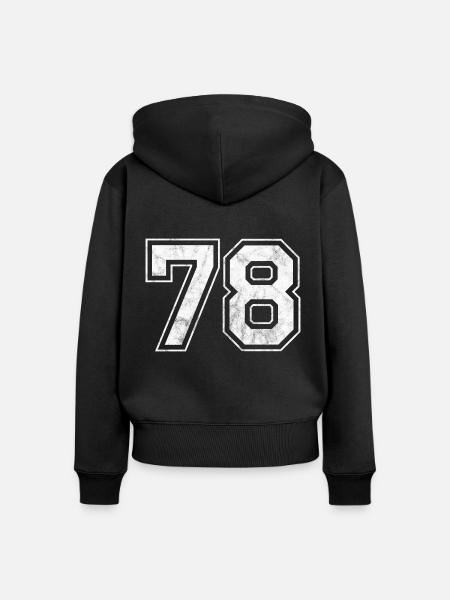 Anzahl 78 - Frauen Premium Bio Zip Hoodie - Schwarz